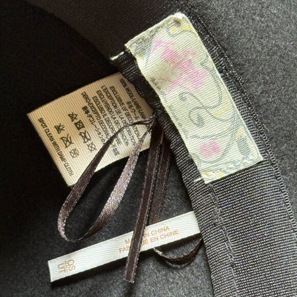 Pre-owned Free People Black 100% Wool Pinch Front Western Hat main image 4